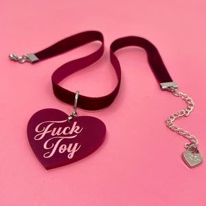 Burgundy Velvet Mini Choker Necklace Restrained Grace
