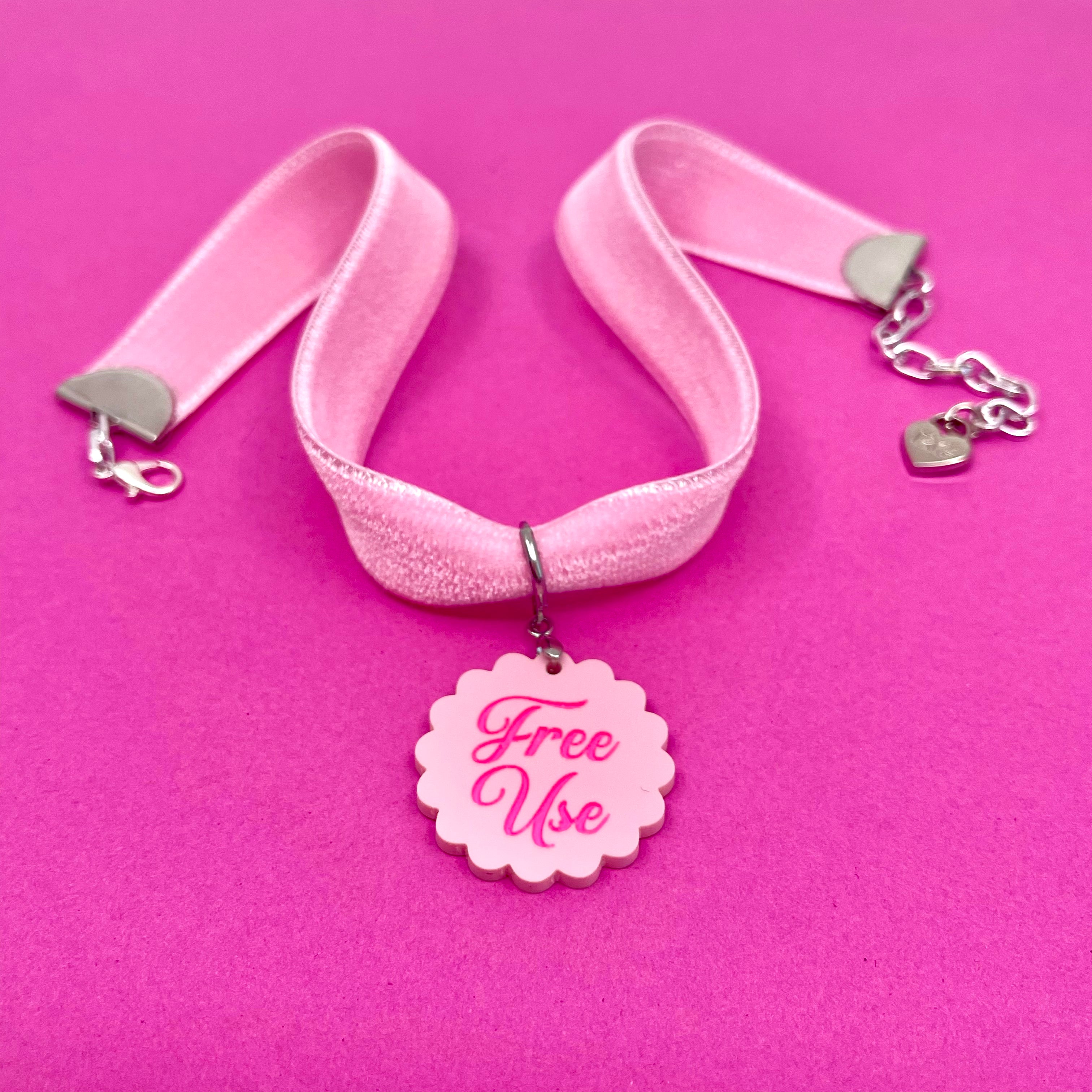 Pink Velvet Choker