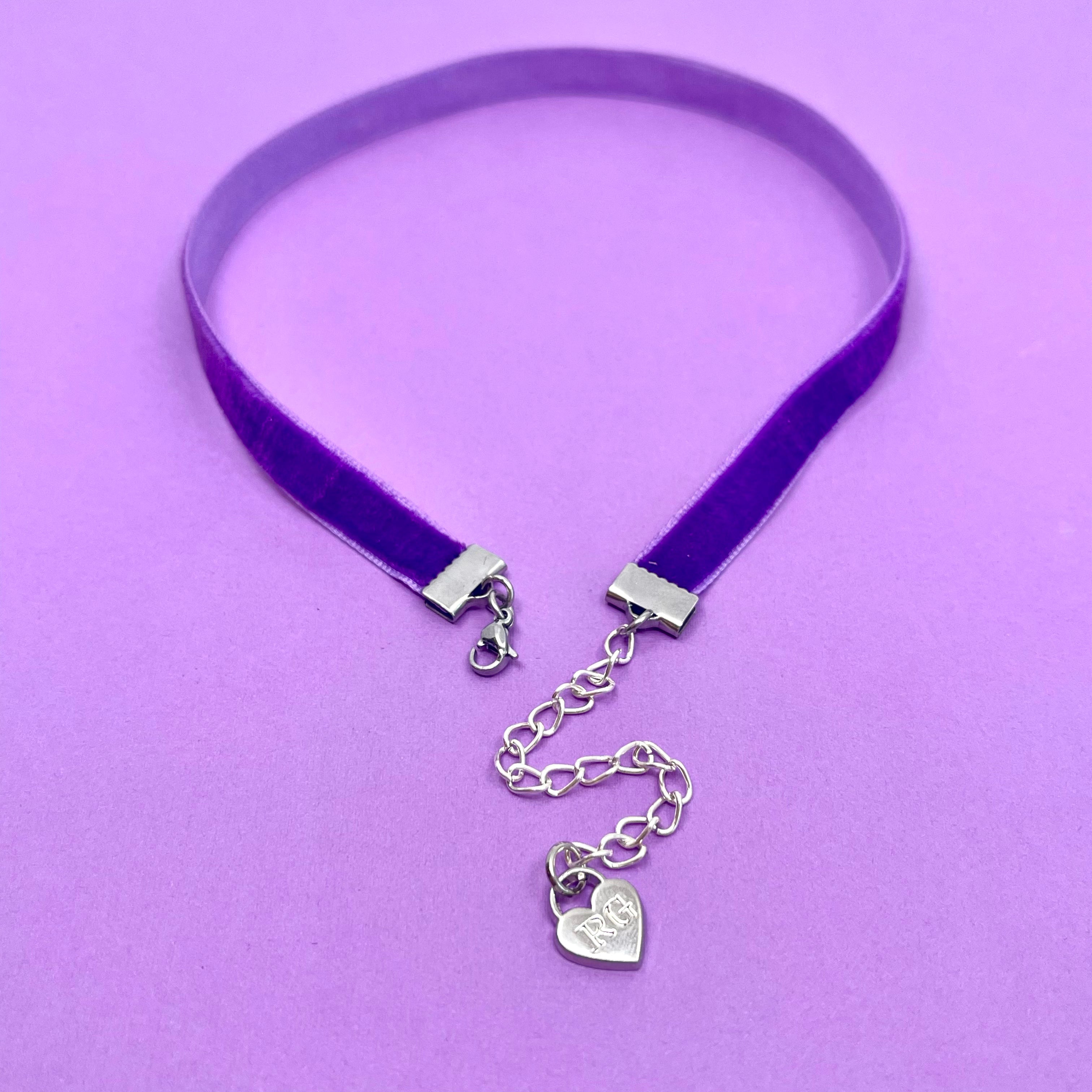 Purple Velvet Mini Choker