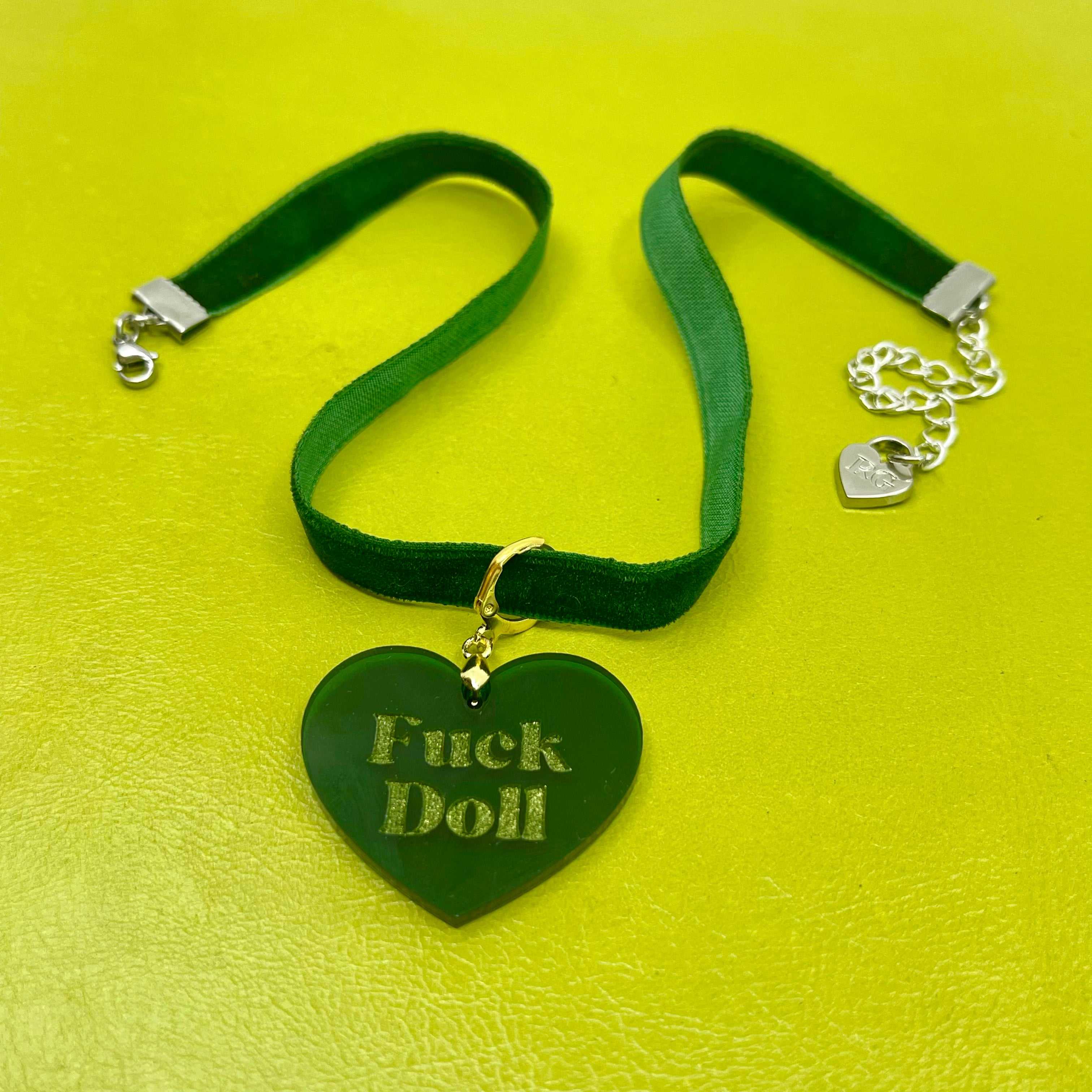Dark Green Velvet Mini Choker