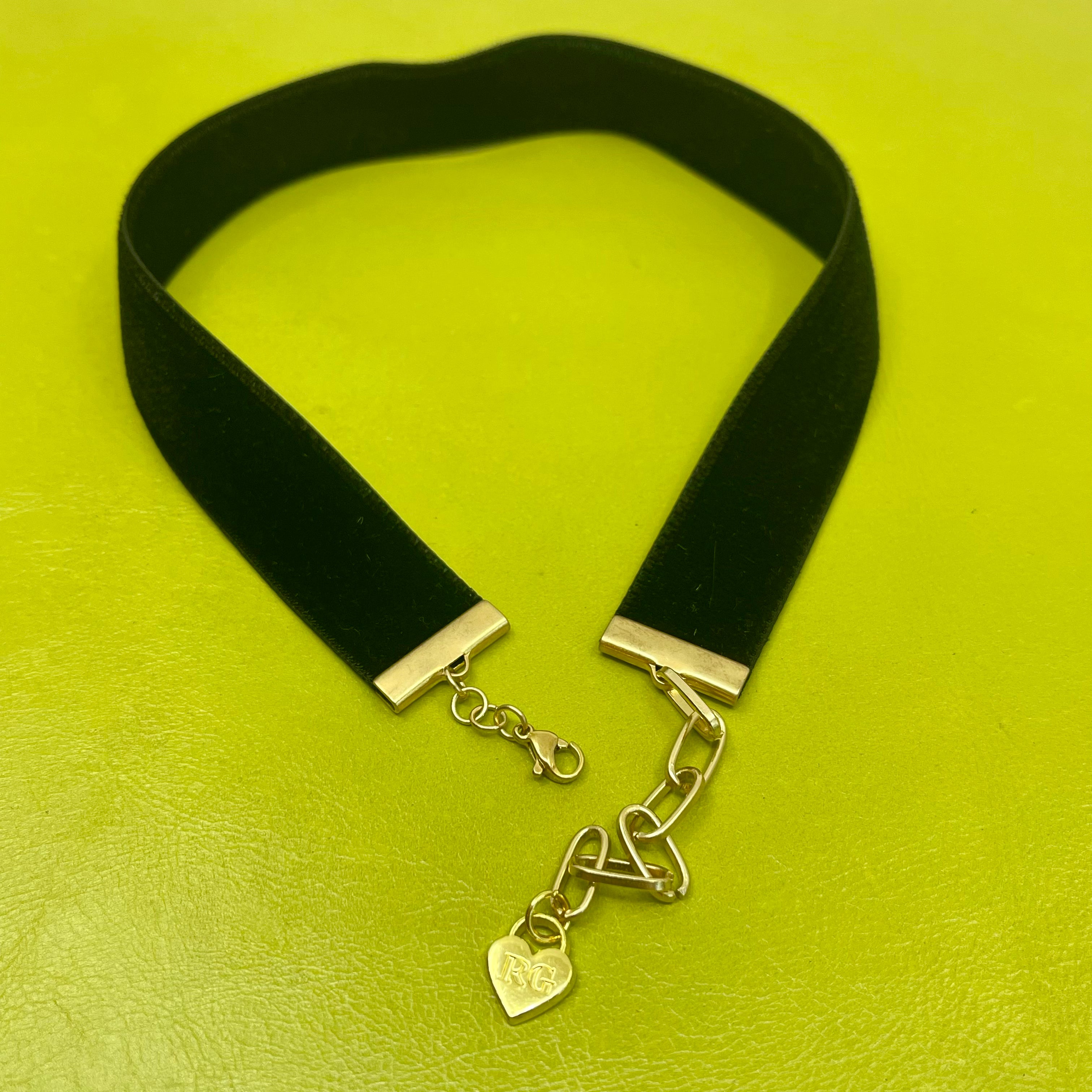 Black & Gold Velvet Choker Necklace Restrained Grace