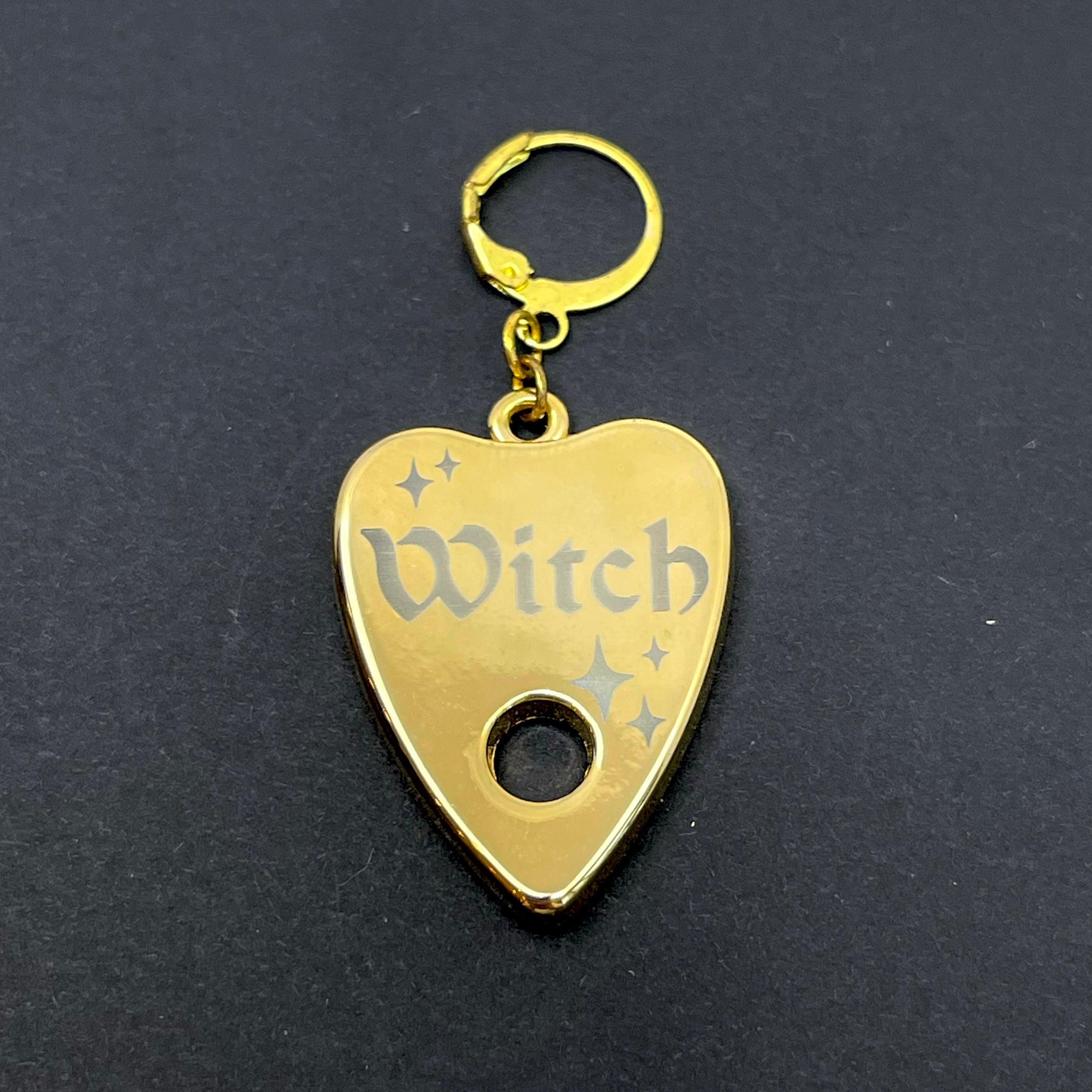 Custom Steel Collar Tag - Ouija Planchette