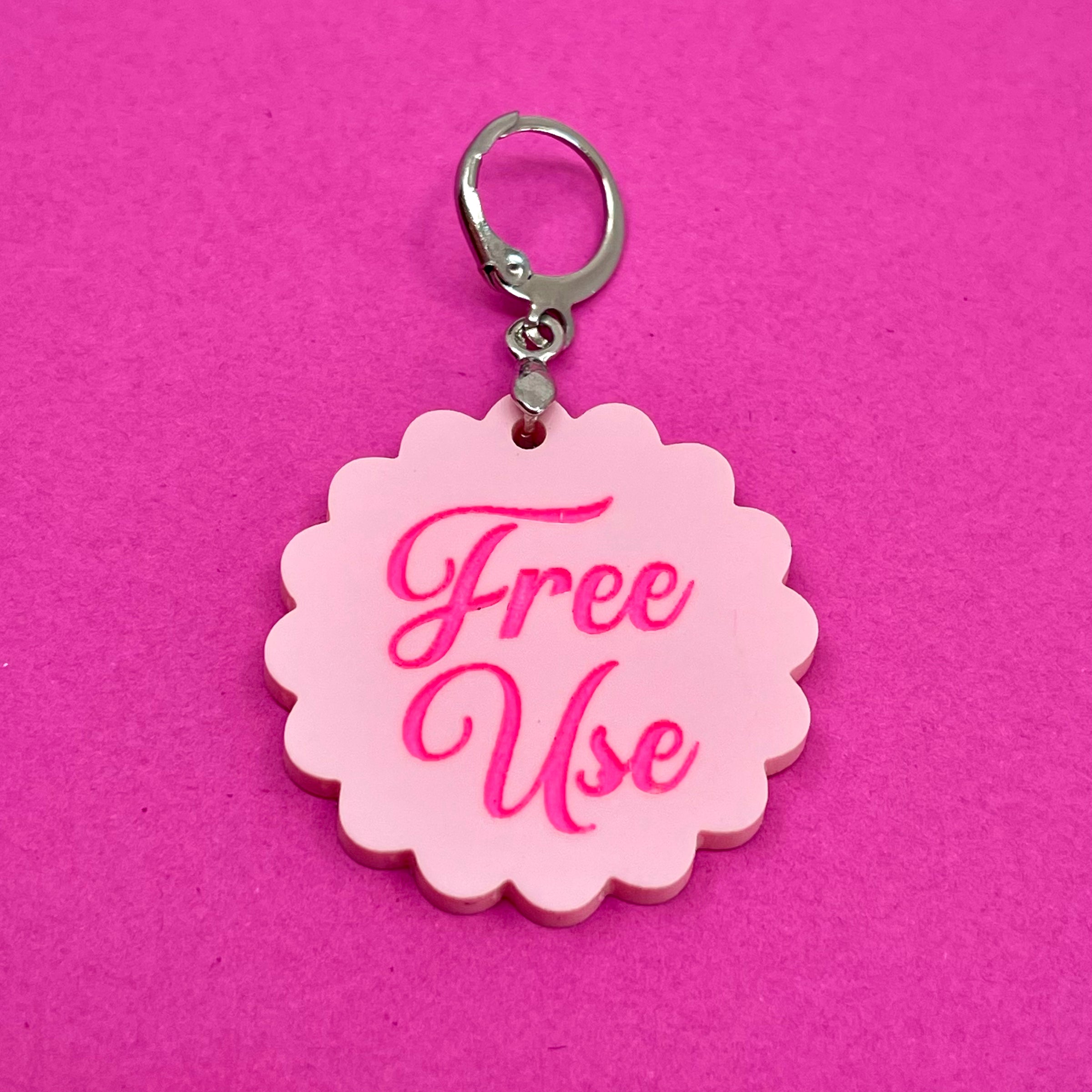 Free Use Collar Tag - Blush Pink Collar Tag Restrained Grace