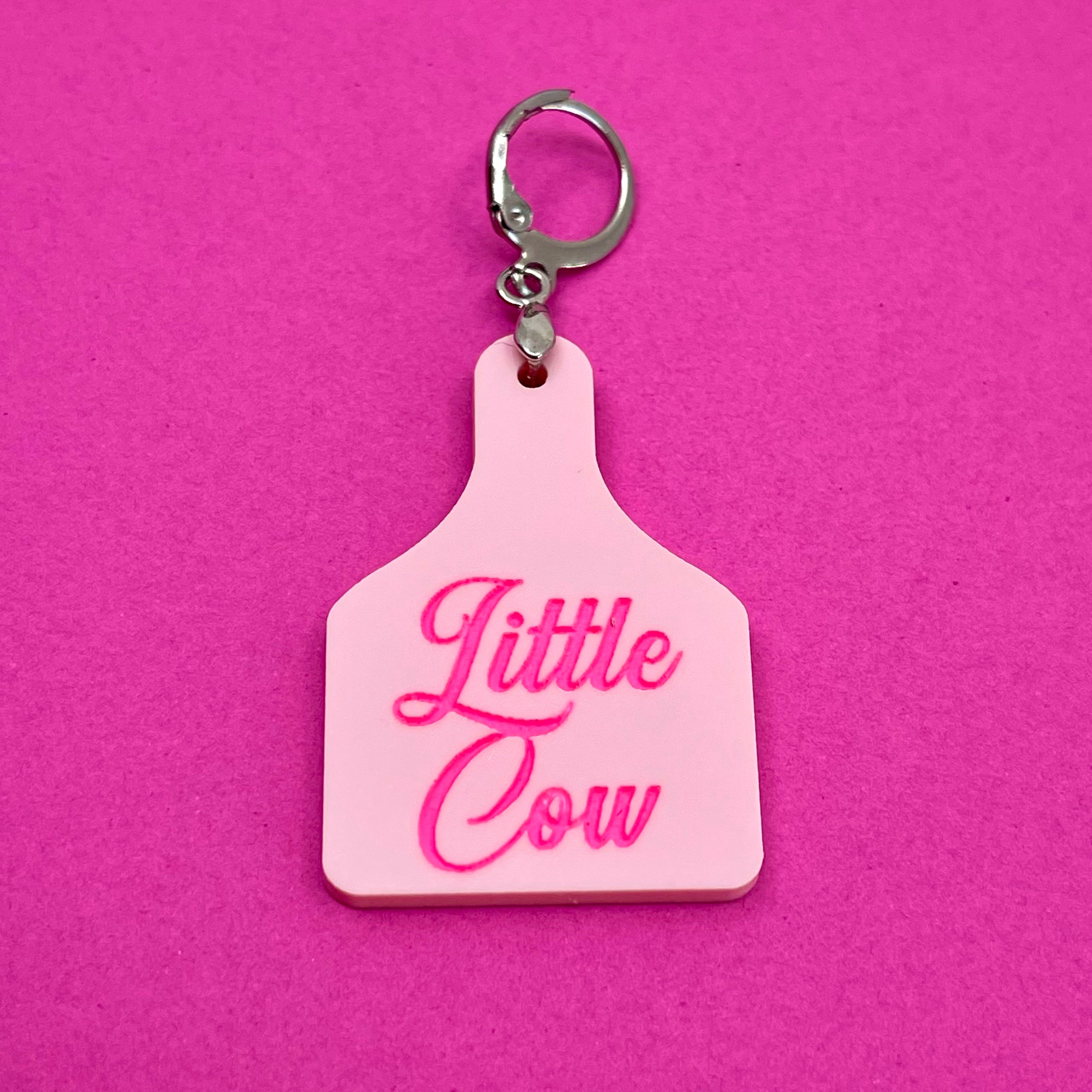 Little Cow Collar Tag - Blush Pink Collar Tag Restrained Grace
