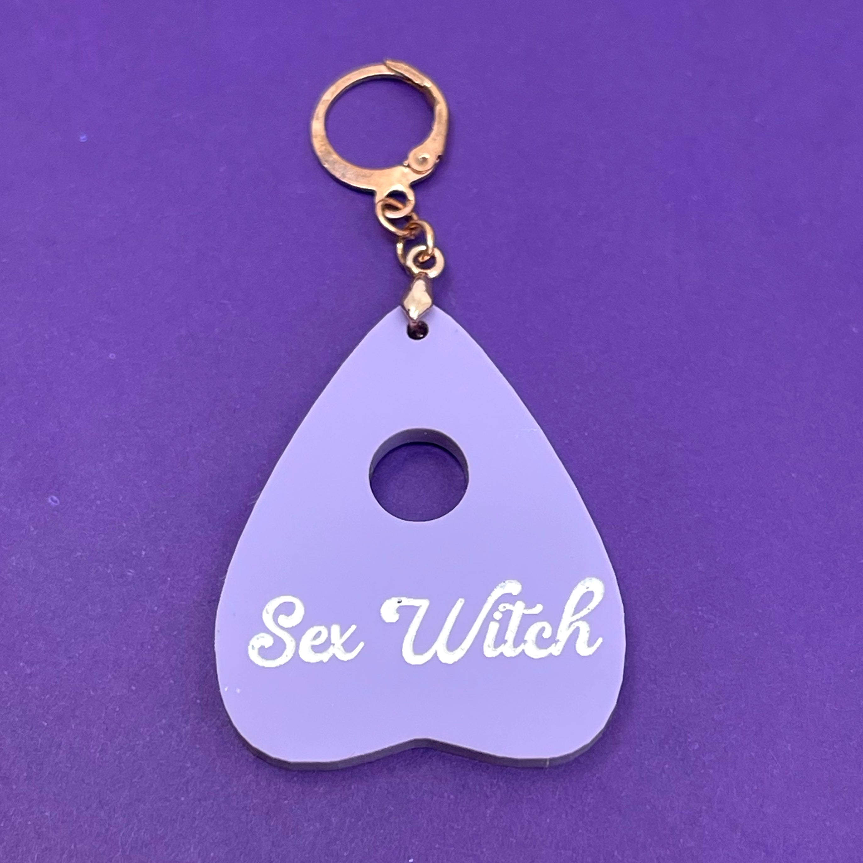 'Sex Witch' Ouija Collar Tag - Lavender