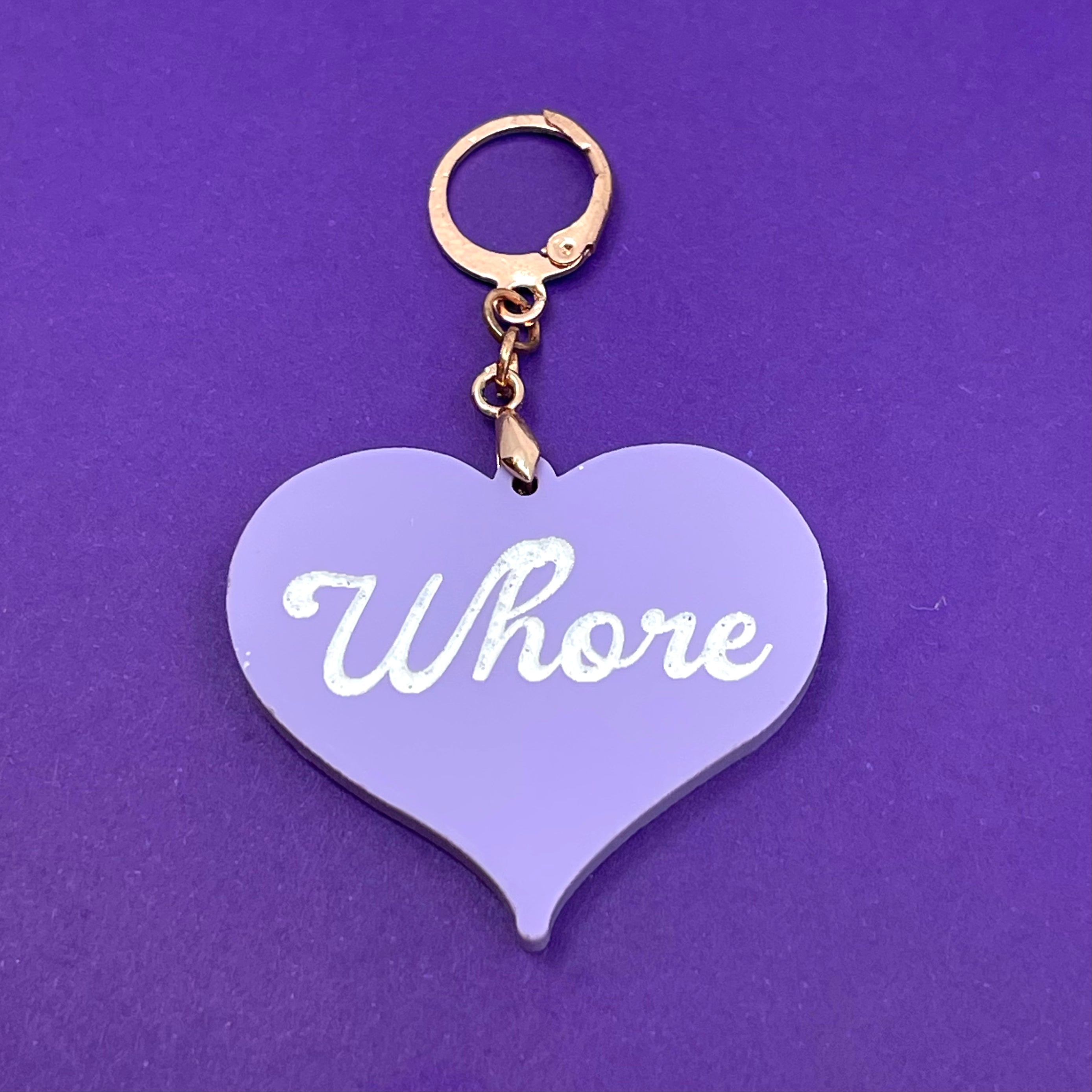 'Whore' Collar Tag - Lavender