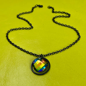 Rainbow Prism Day Collar - Stainless Steel Day Collar Restrained Grace