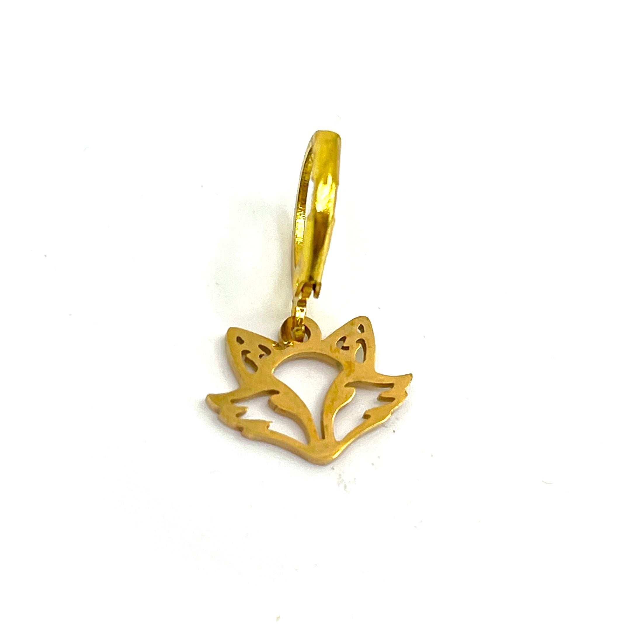 Little Fox Collar Charm - Gold