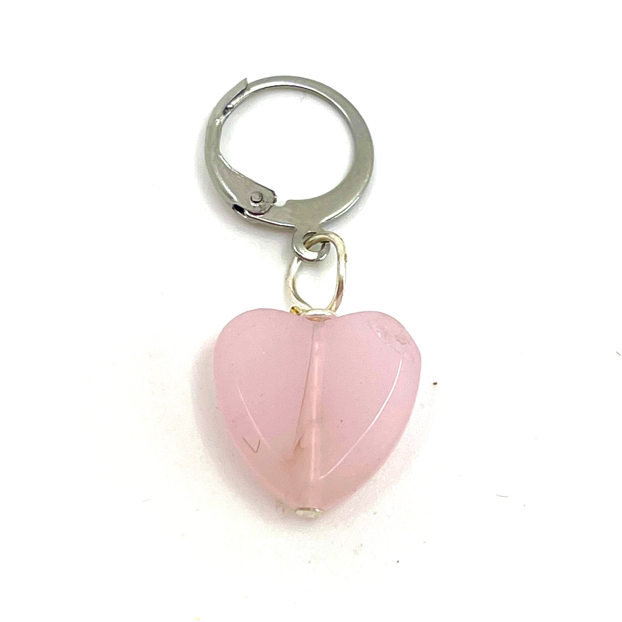 Rose Quartz Heart Collar Charm