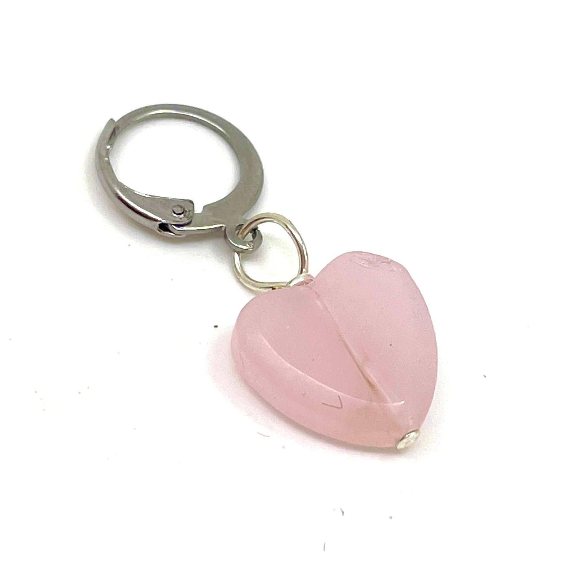 Rose Quartz Heart Collar Charm