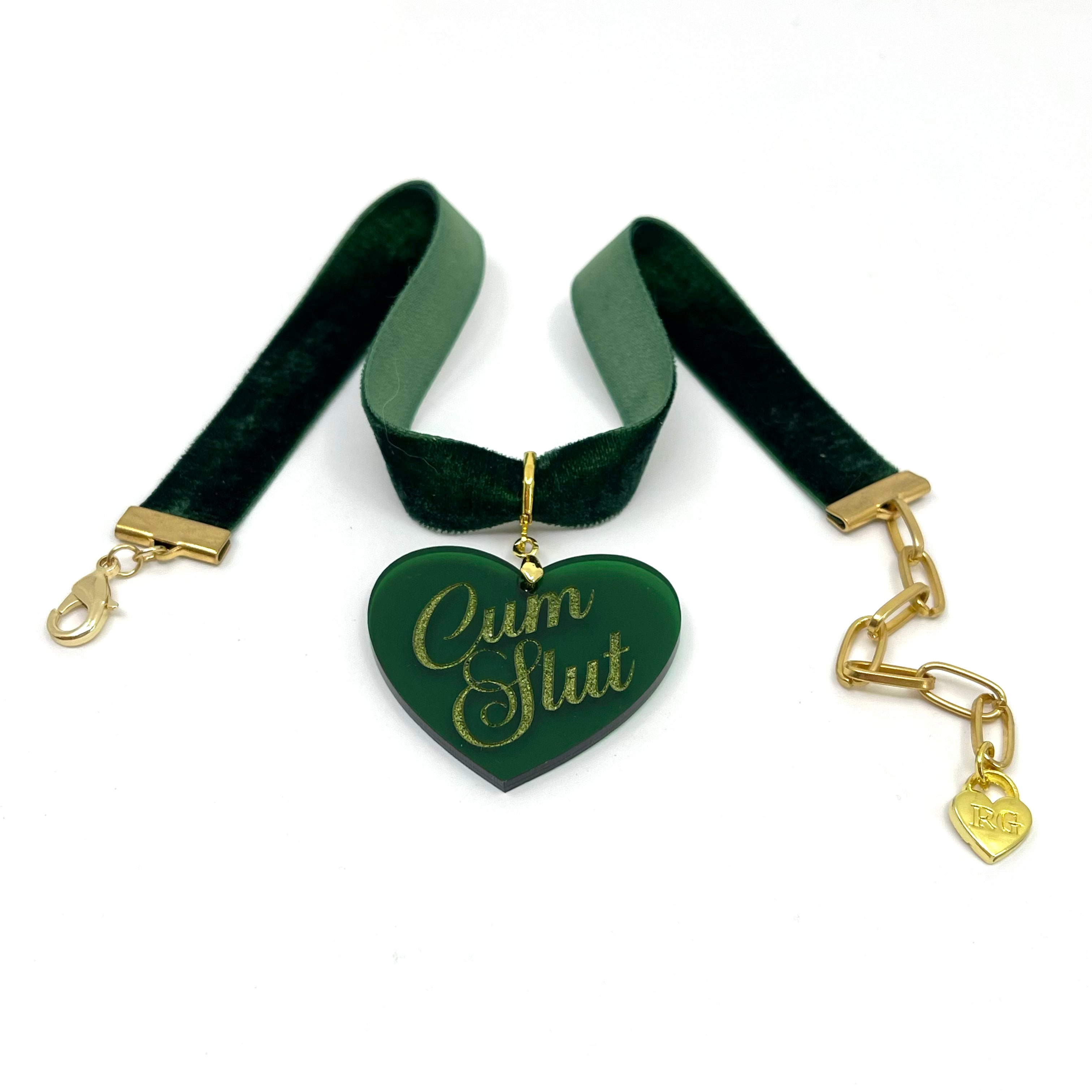 Dark Green Velvet Choker