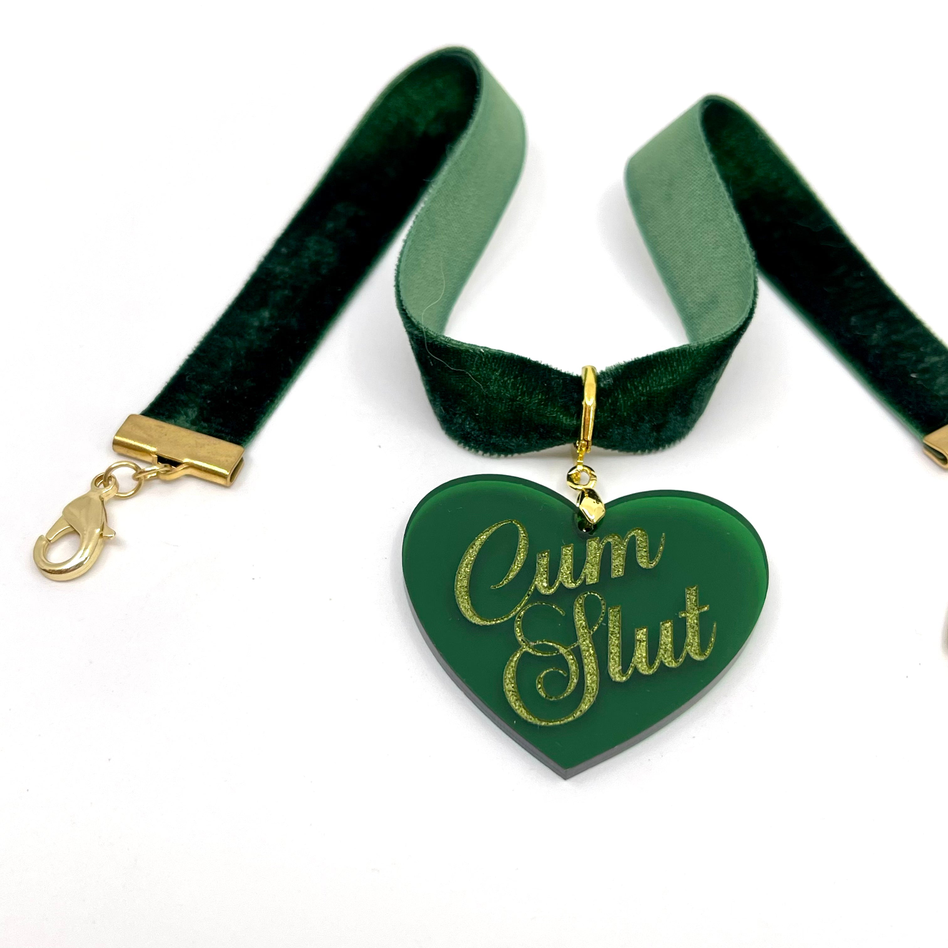 Dark Green Velvet Choker
