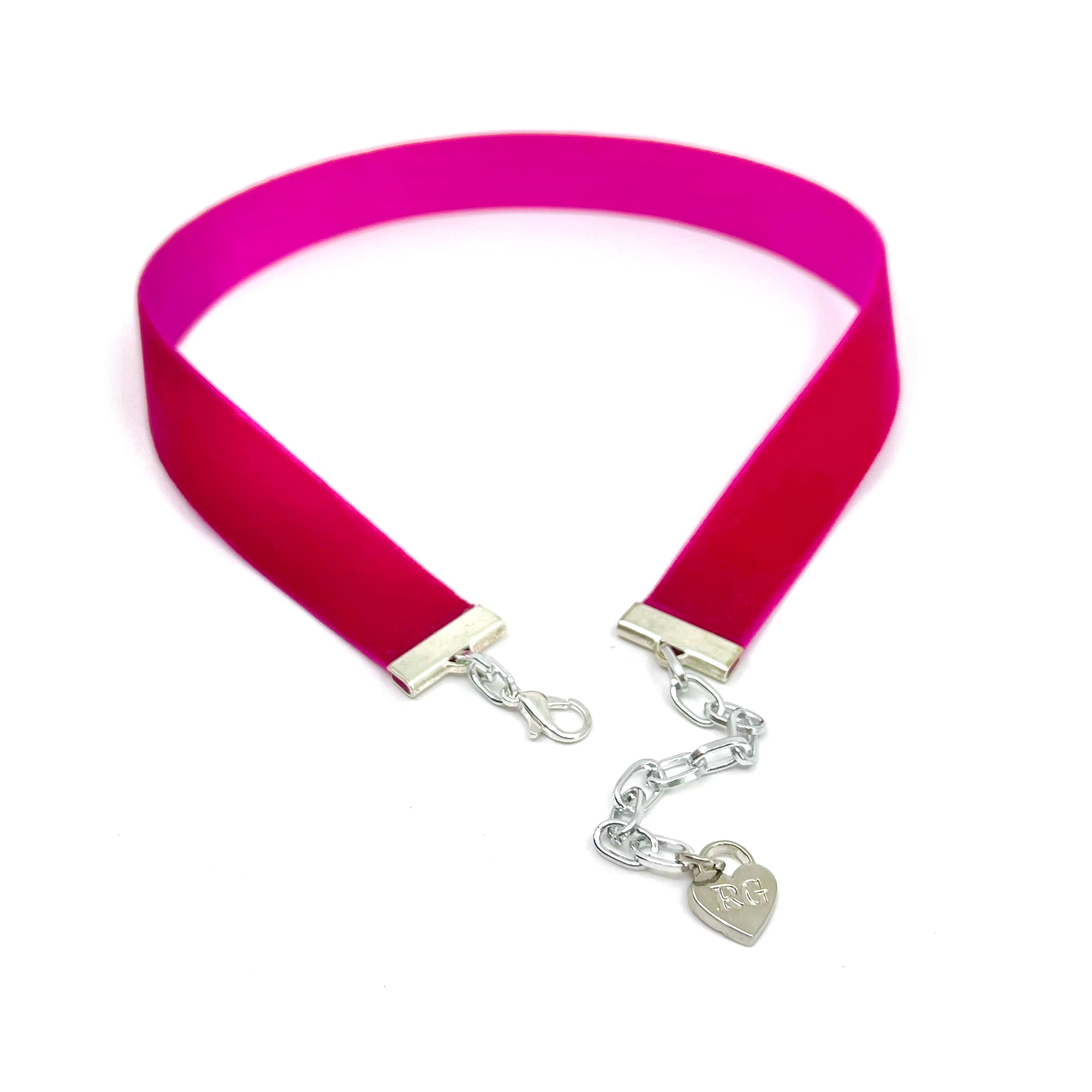 Fuchsia Velvet Choker