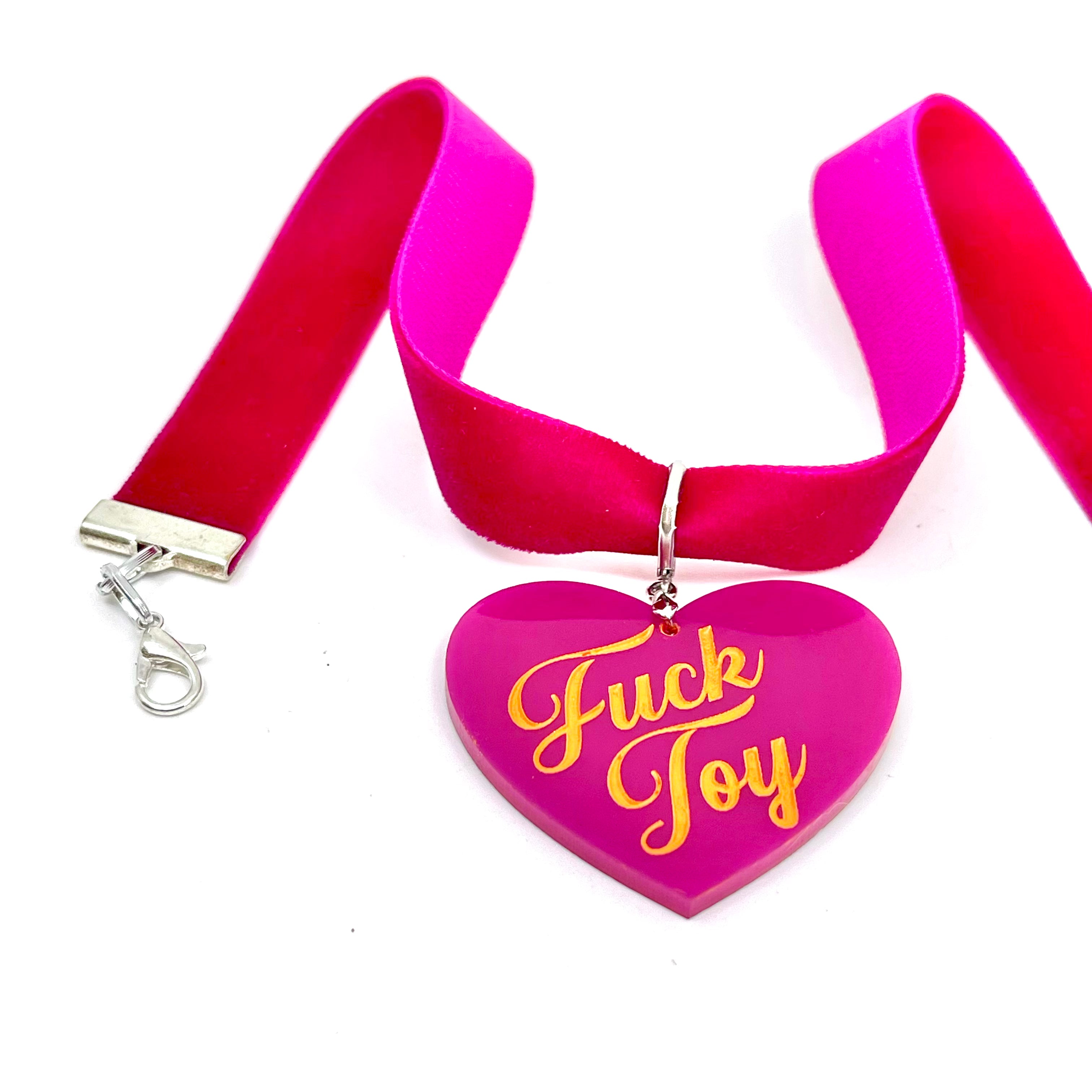Fuchsia Velvet Choker