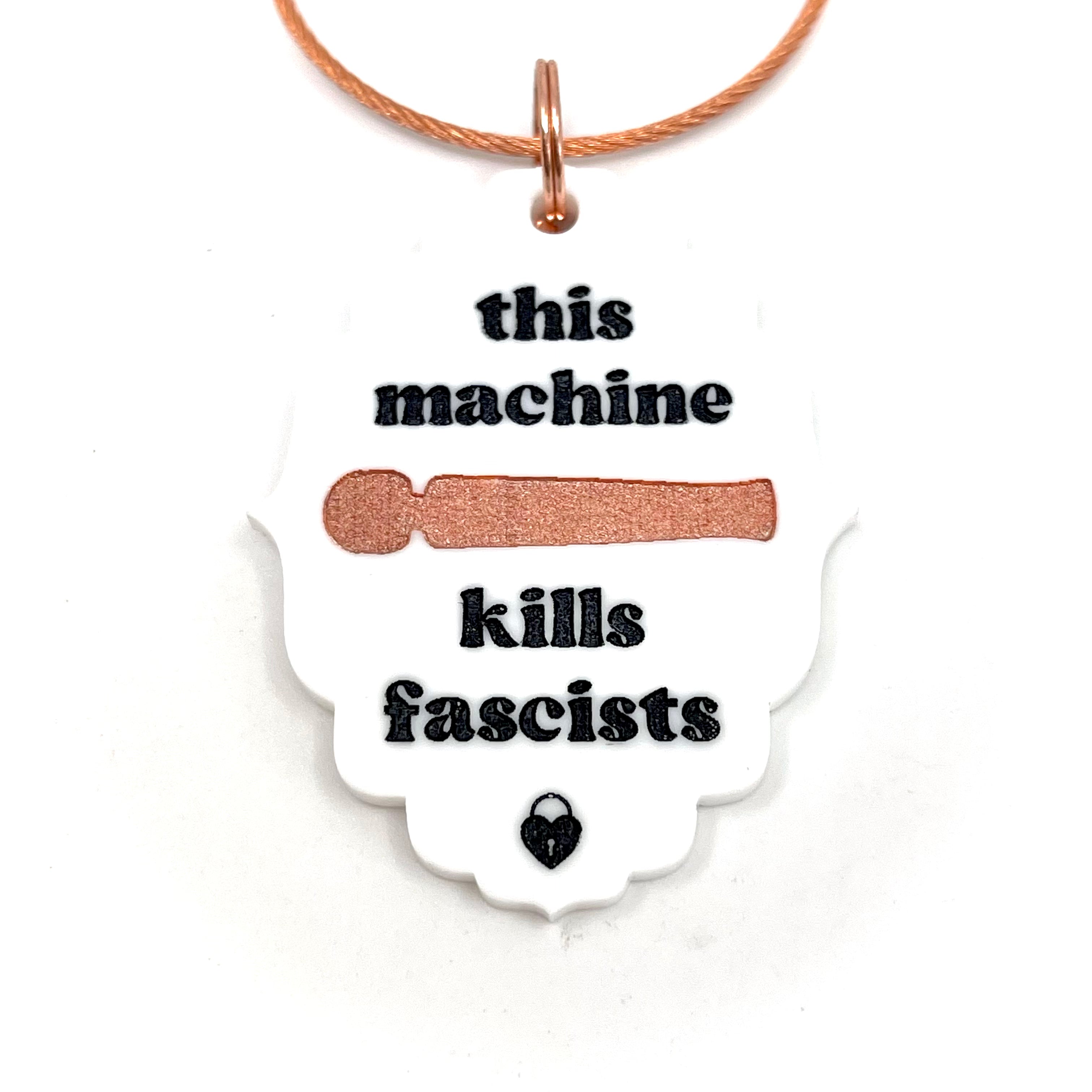 This Magic Wand Kills Fascists - Keychain