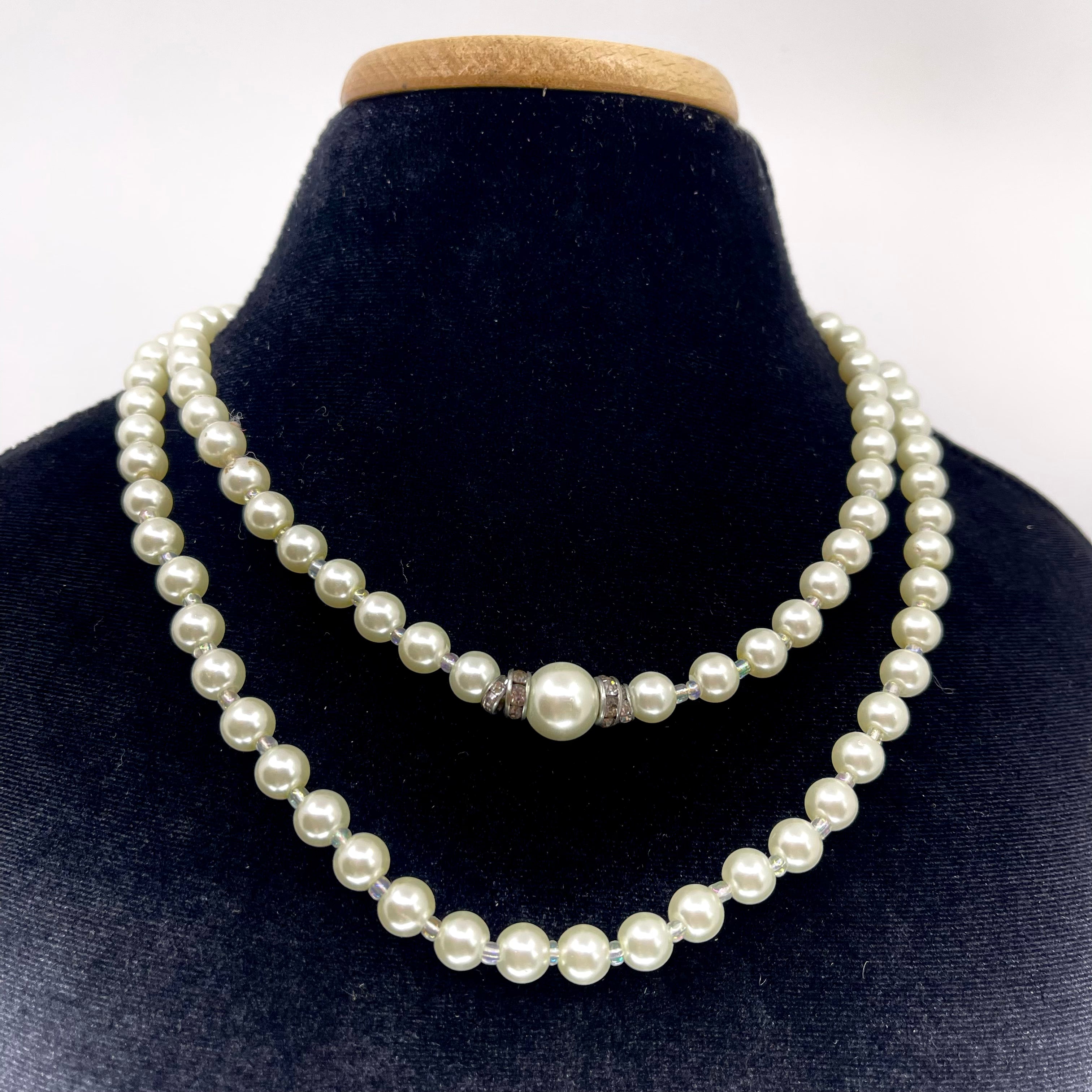 Cream Extra Long Pearls 40" - True Vintage Day Collar #1