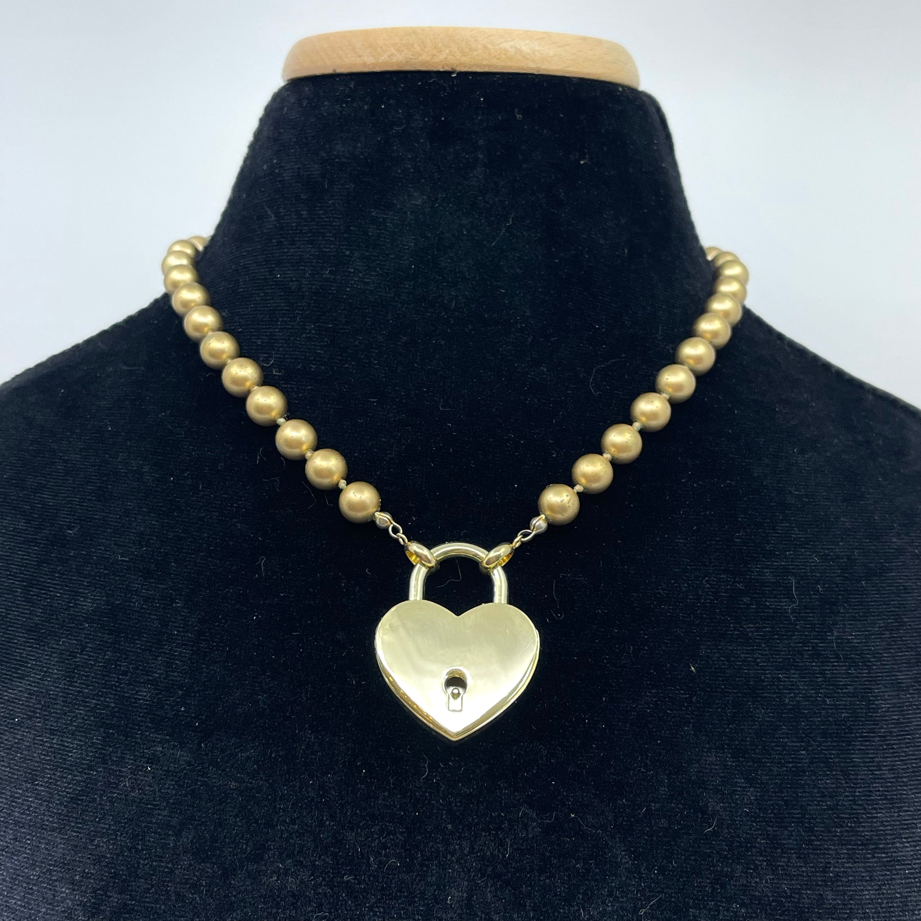 Dark Gold Pearls 17" - True Vintage Day Collar #9
