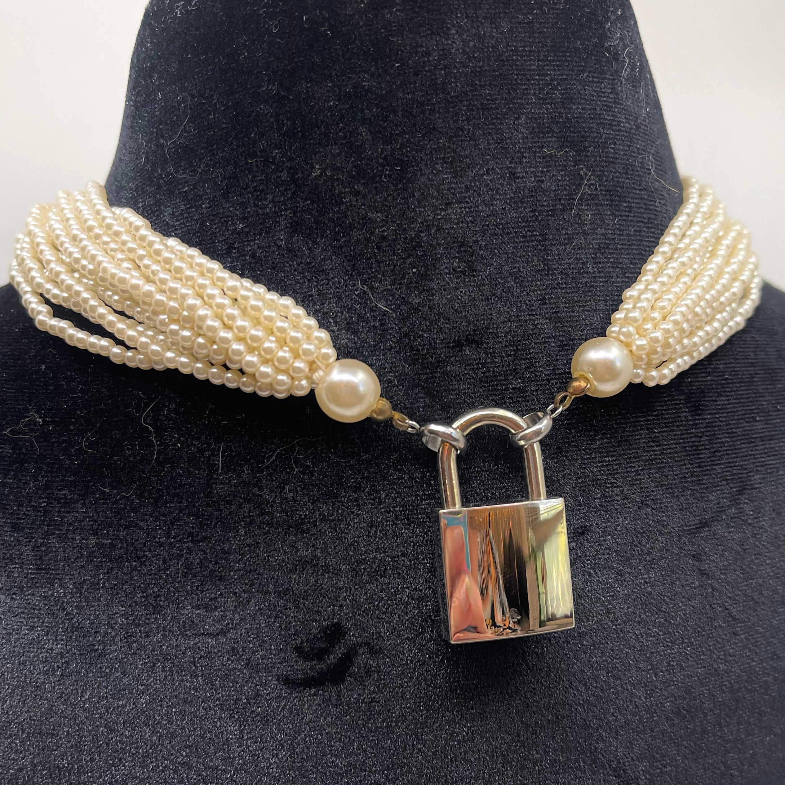 Cream 12-Strand Pearls 31" - True Vintage Day Collar #16
