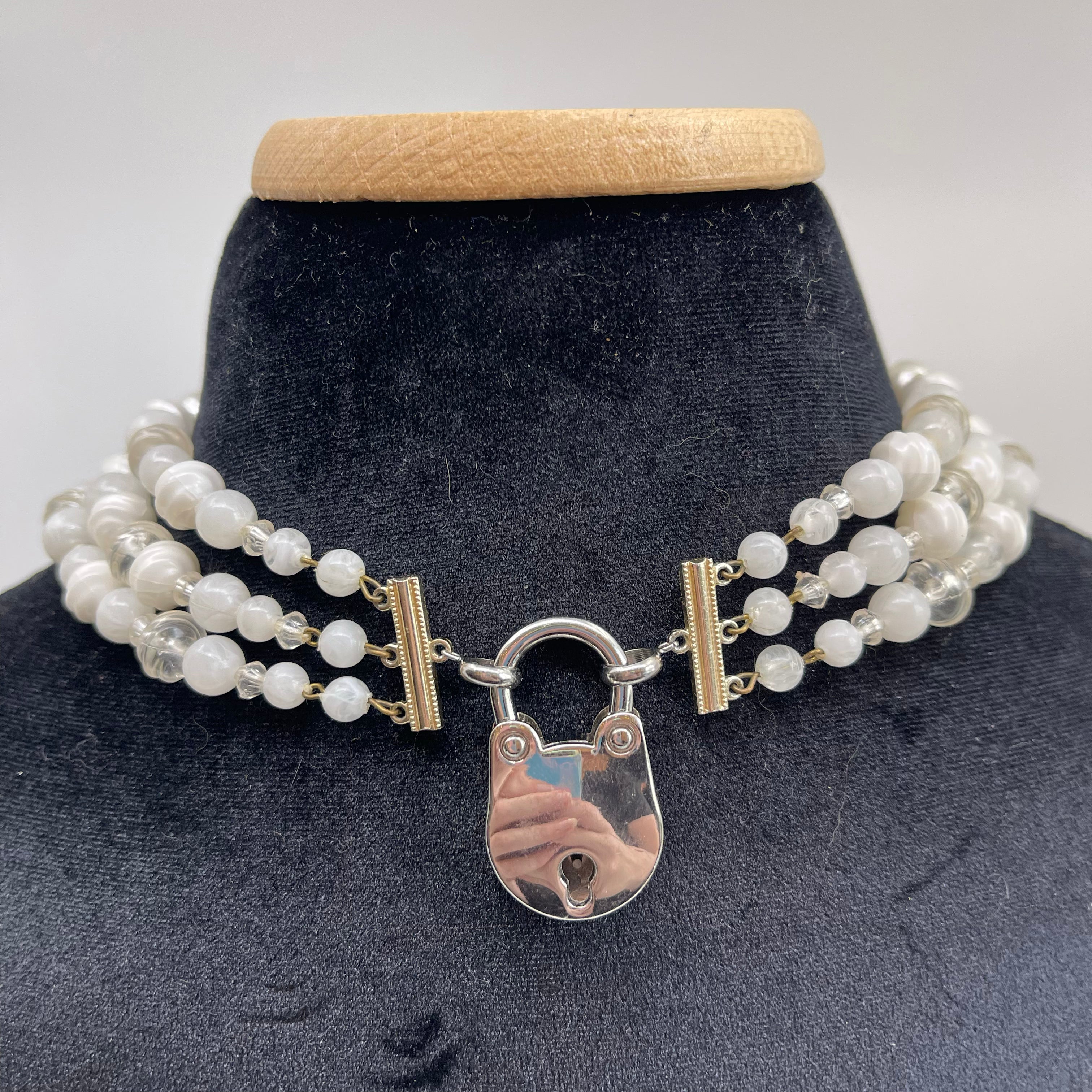 Lucite Triple Strand 15" - True Vintage Day Collar #18