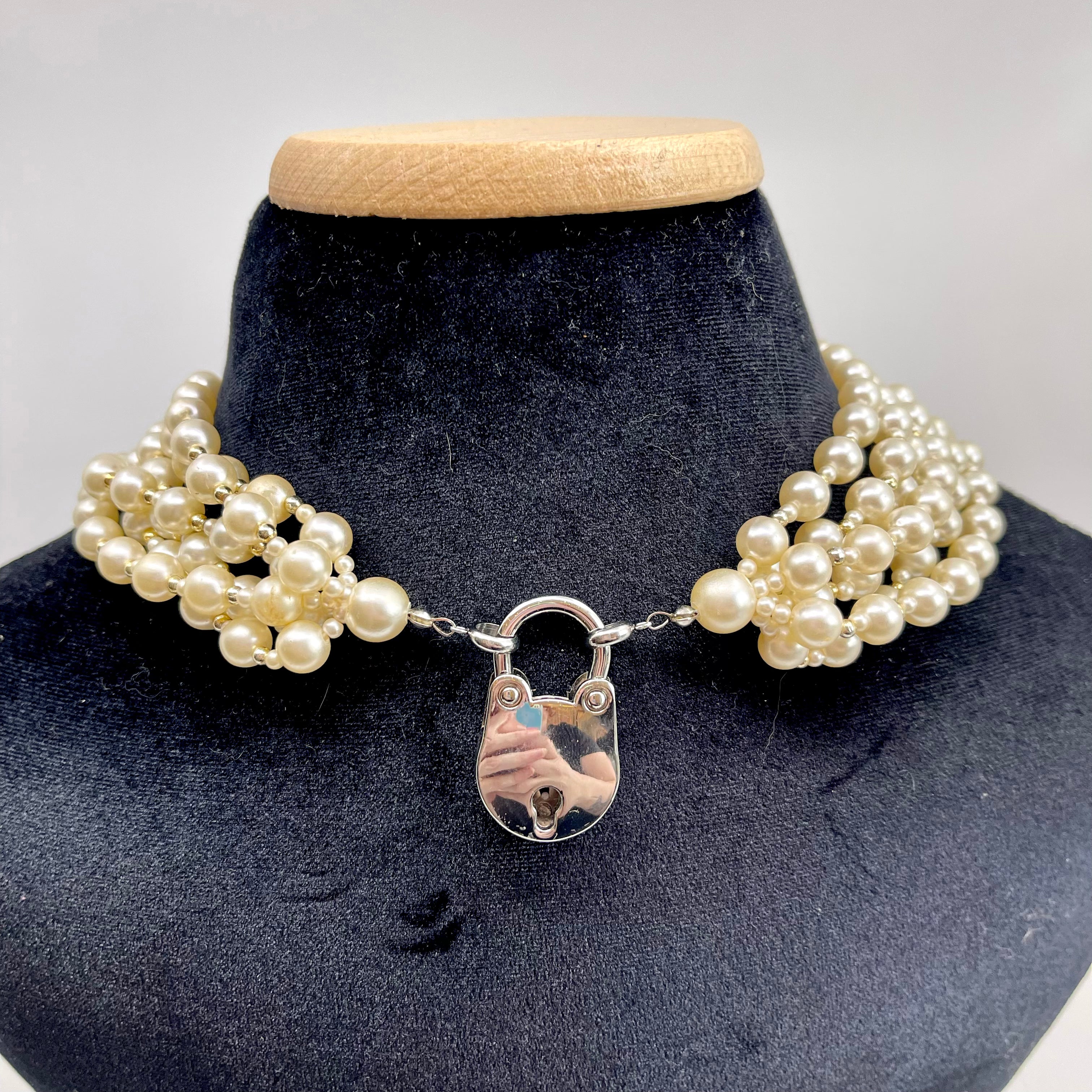 Cream Pearl Six-Strand 18" - True Vintage Day Collar #19
