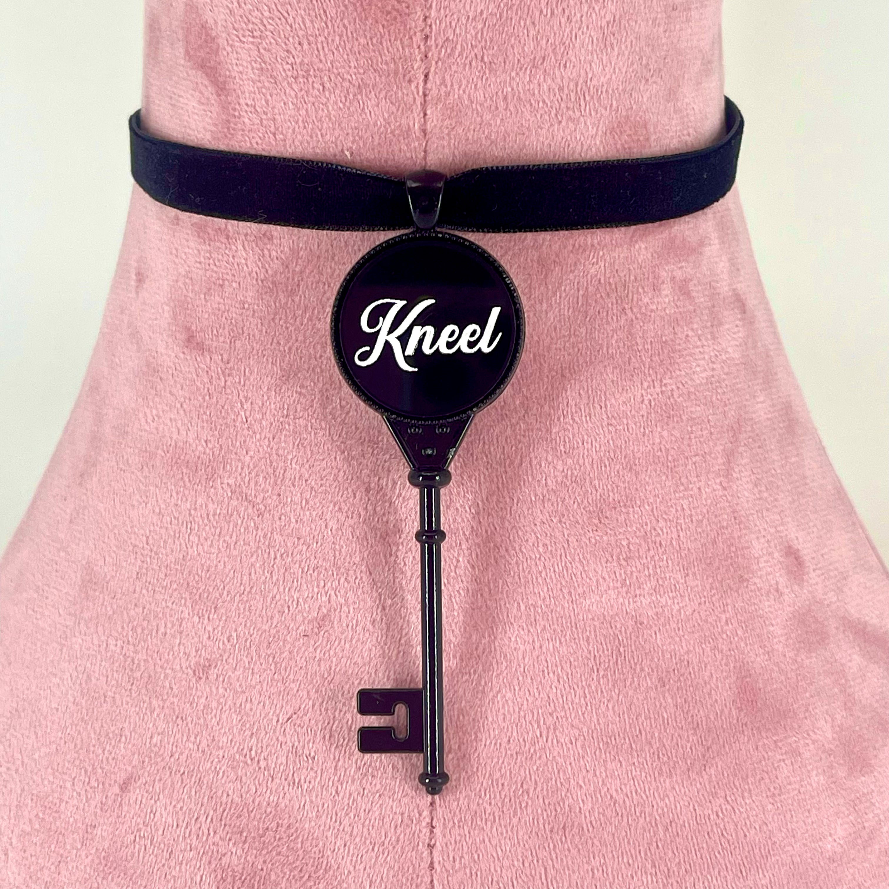 Custom Key Pendant Mini Velvet Choker