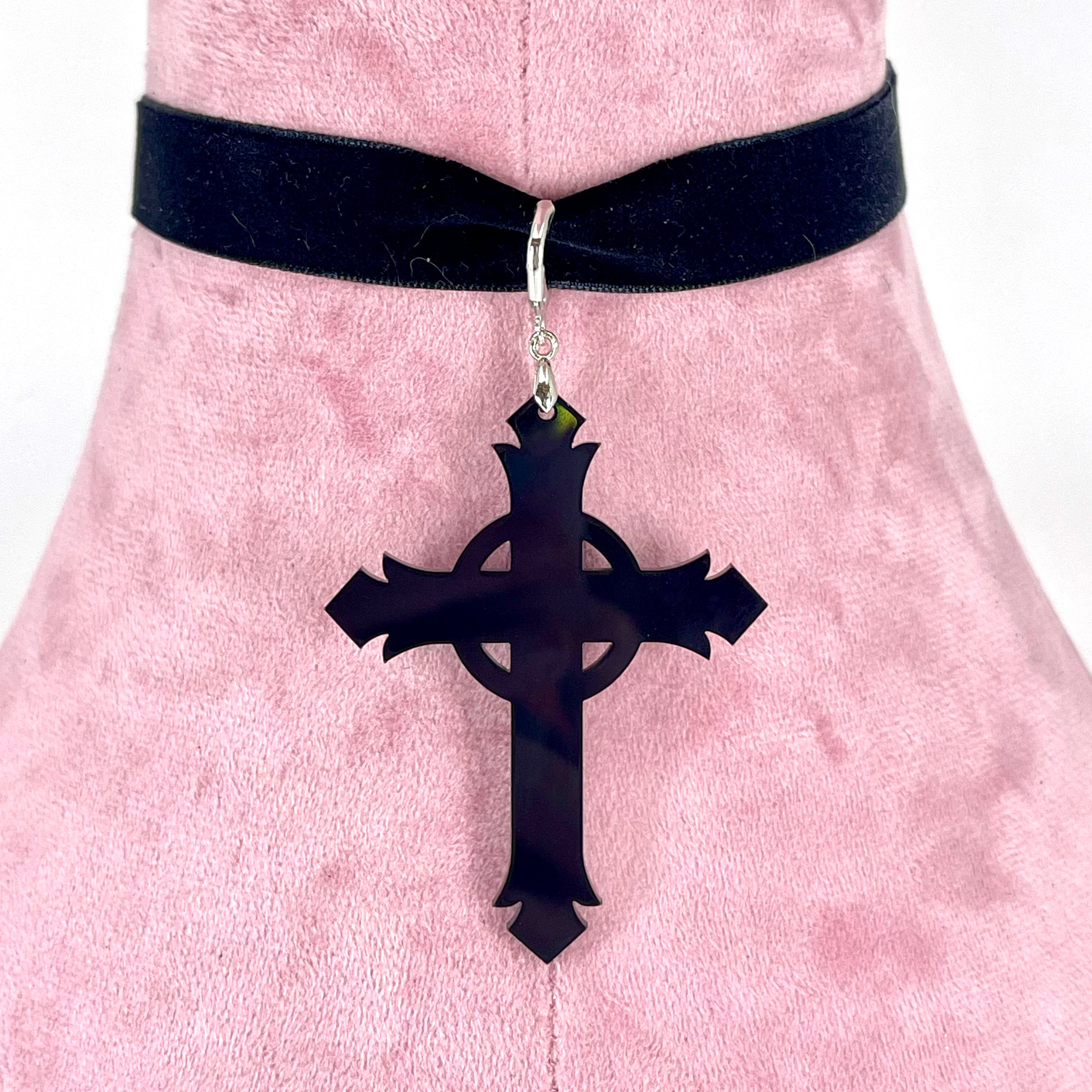 Gothic Cross Collar Tag