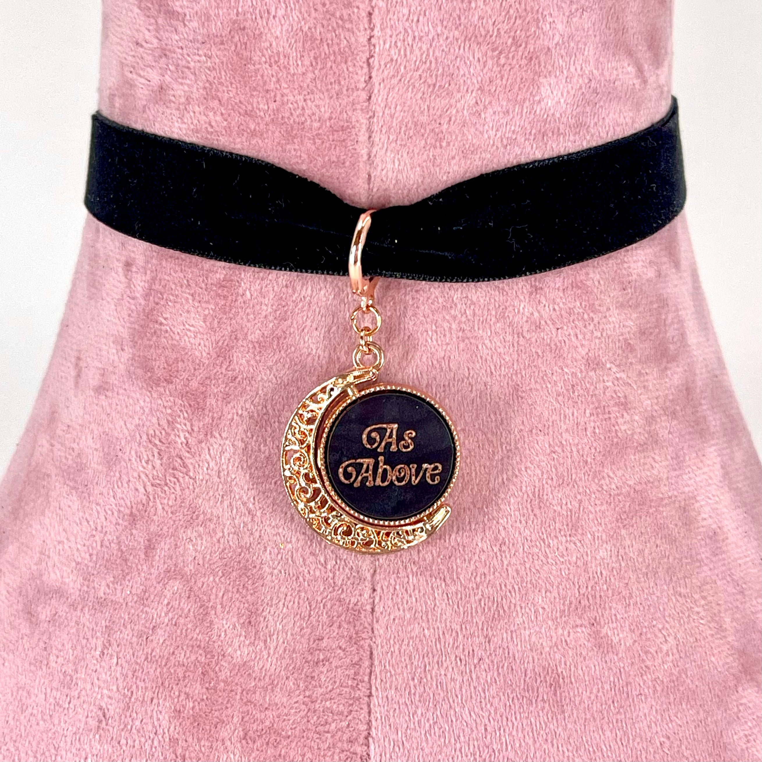 As Above, So Below Spinning Collar Tag