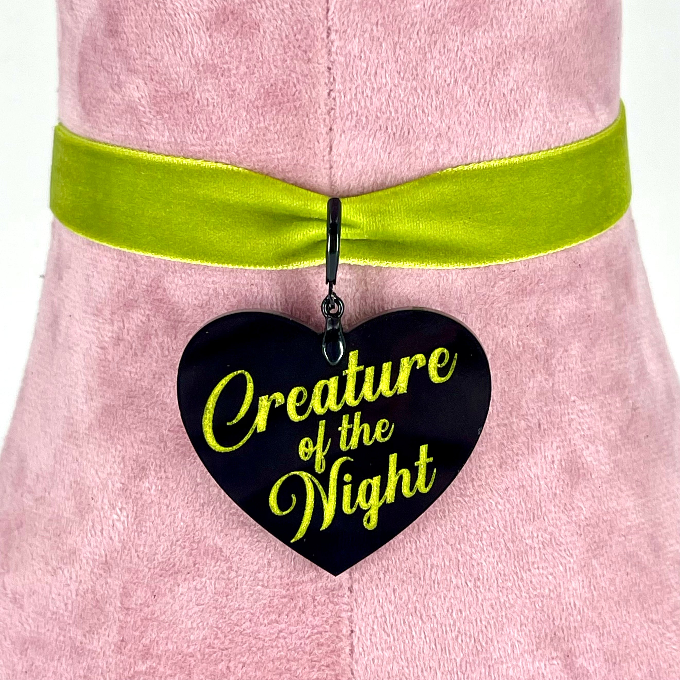 Creature of the Night - XL Heart Collar Tag