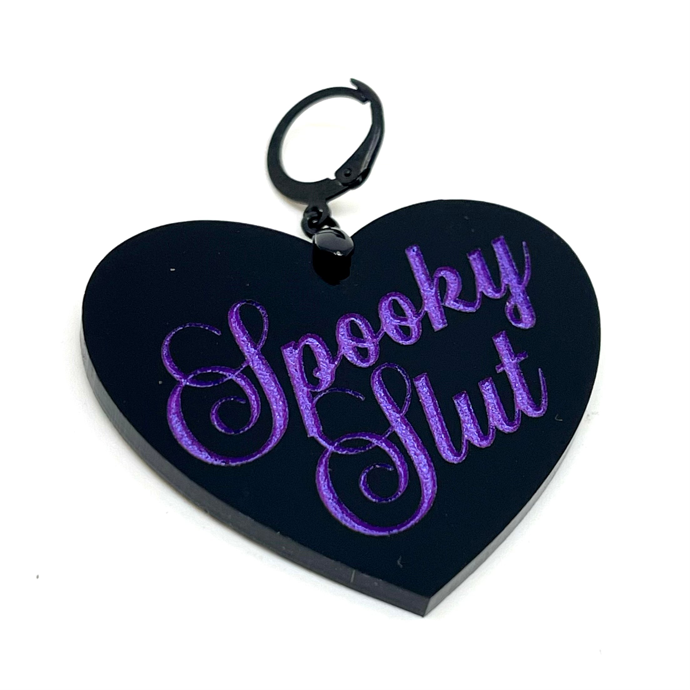 Spooky Slut - XL Heart Collar Tag