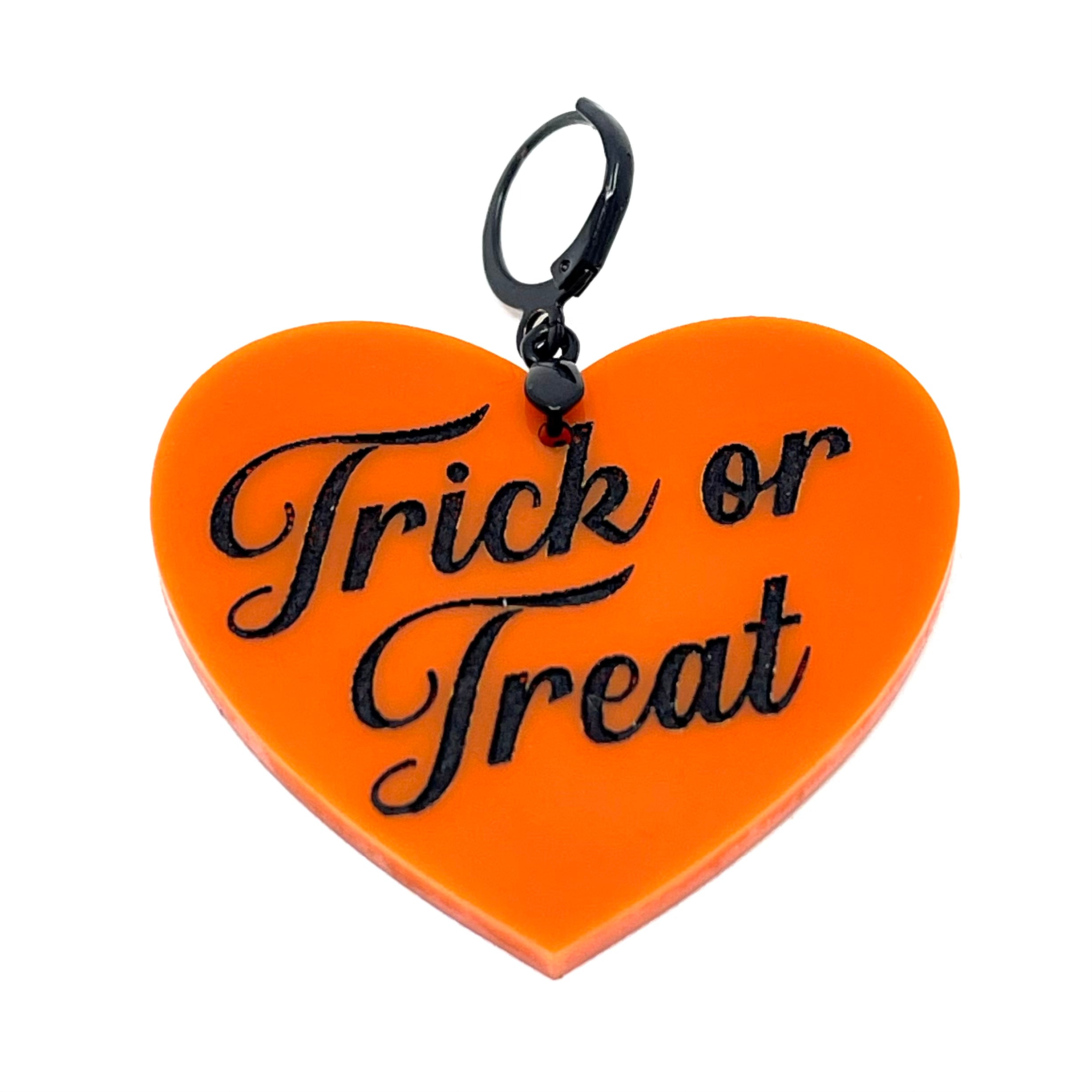 Trick or Treat - XL Heart Collar Tag