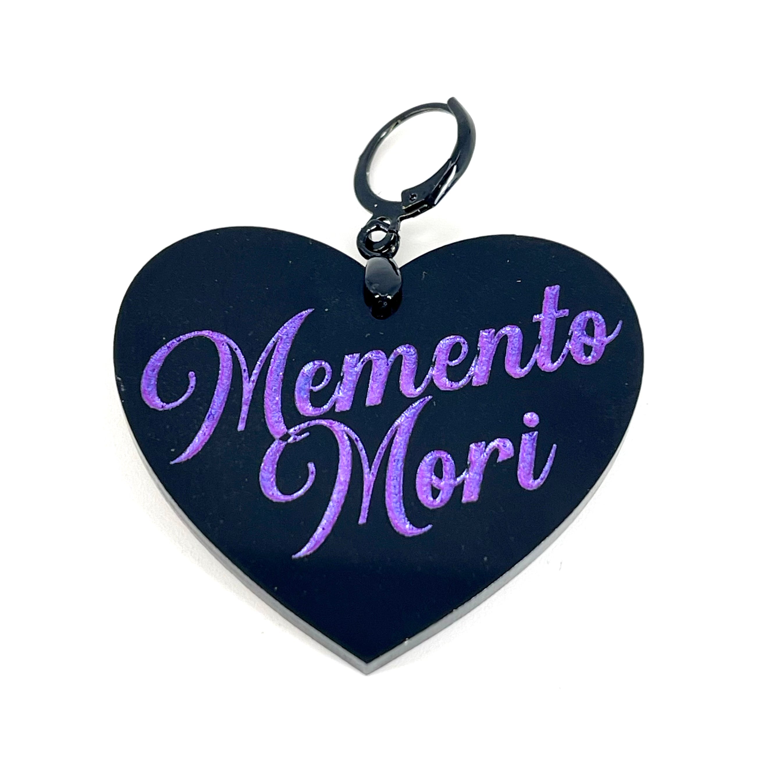 Memento Mori - XL Heart Collar Tag