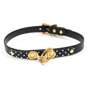 Design Your Own Petite Pattern Leather Bondage Collar Collar Restrained Grace