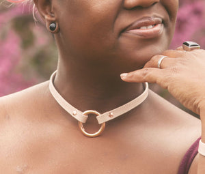 Design Your Own Sleek Ring of O Collar Collar Restrained Grace