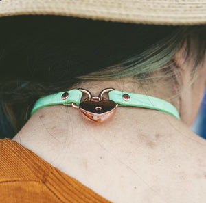 Custom Locking Mini Collar - Submissive Necklace Collar Restrained Grace