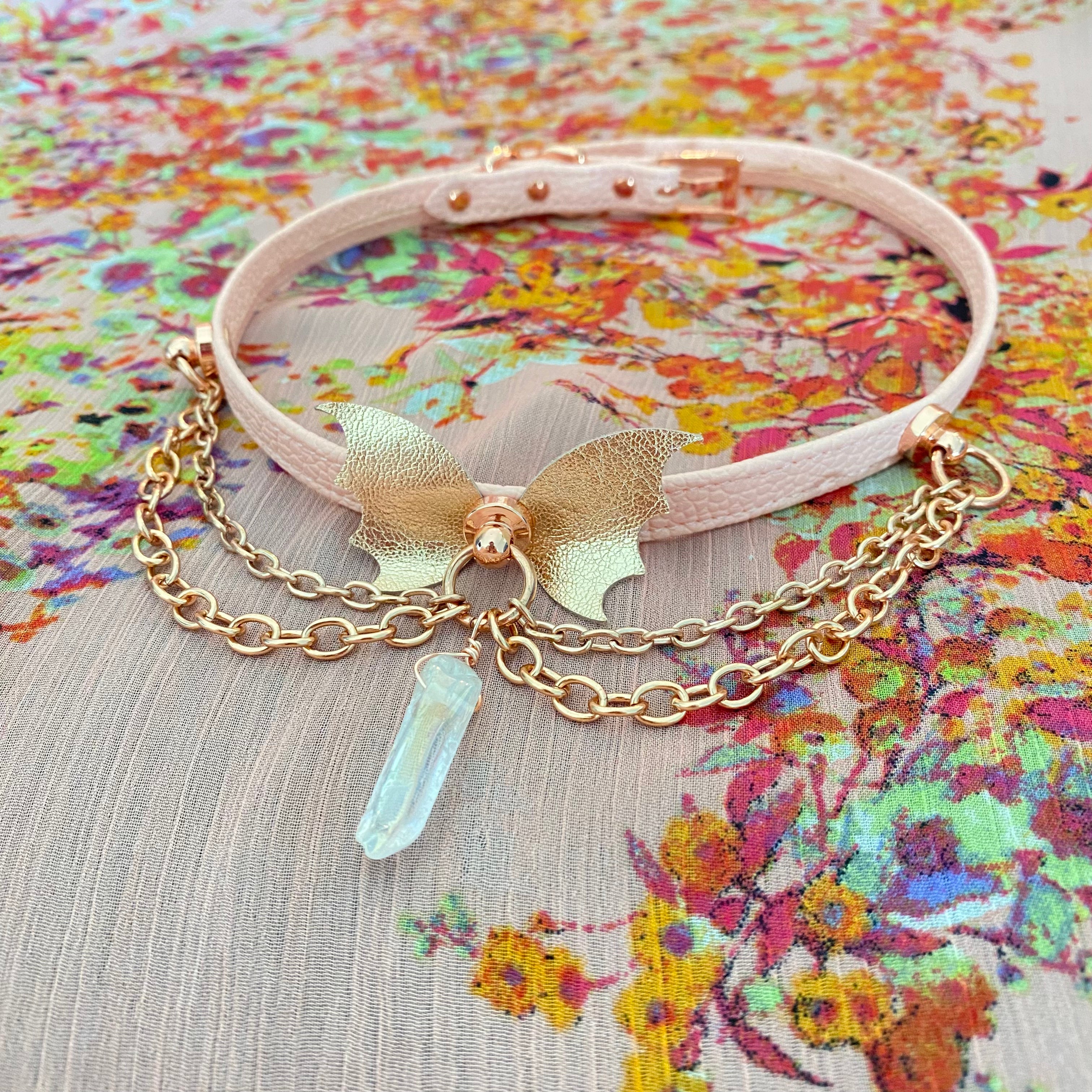 Rose Gold Bat Mini Collar Collar Restrained Grace