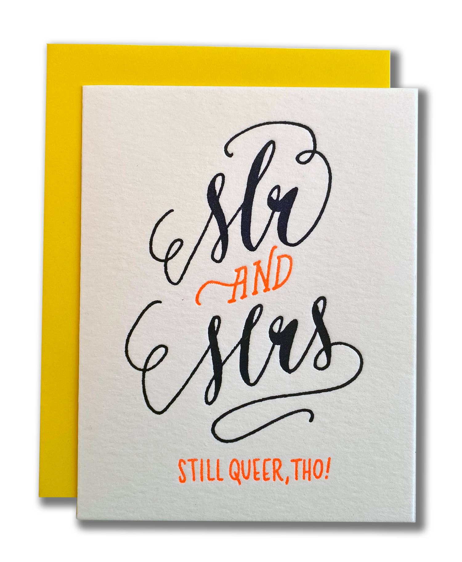Ladyfingers Letterpress - Queer Mr. & Mrs. Wedding Card Greeting Card Ladyfingers Letterpress