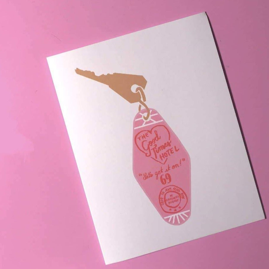 Ash + Chess - "Good Times Hotel Key" Greeting Card Greeting Card Ash + Chess