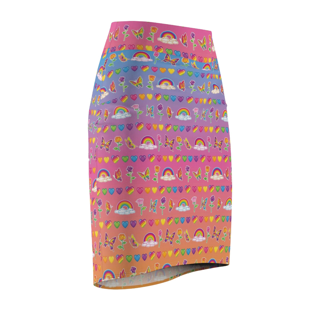 Frankly 90's Sticker Collector Pencil Skirt - XS-2X Skirt Restrained Grace   