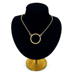The Paris Pave Ring of O Day Collar Day Collar Restrained Grace Gold
