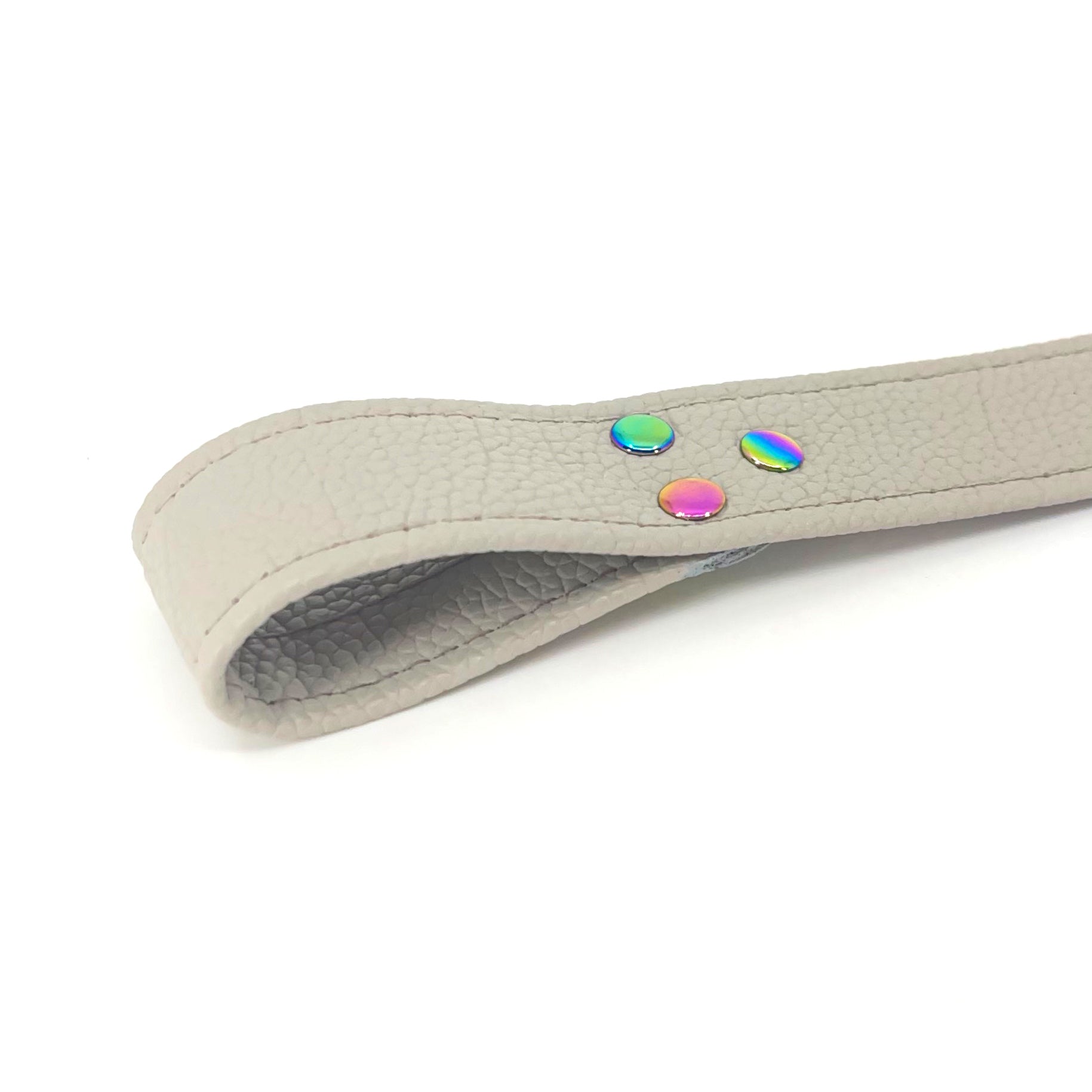 Dove Gray Vegan Leather BDSM Back Strap Bondage Strap Restrained Grace