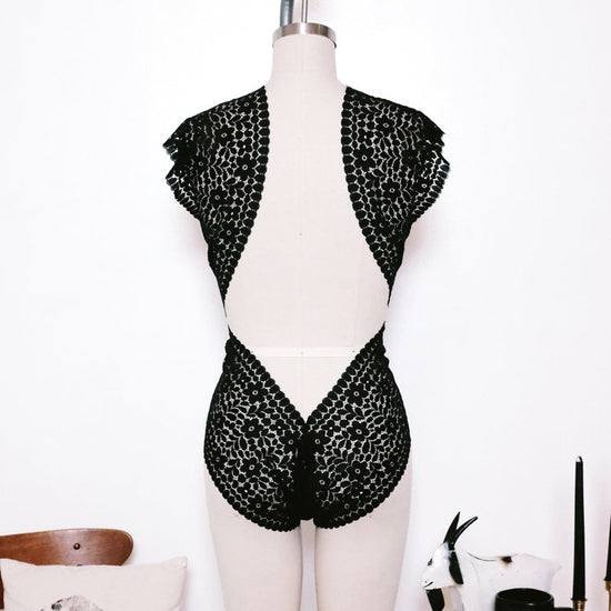 Hey Mavens! - Black Lace Bodysuit Lingerie Hey Mavens!