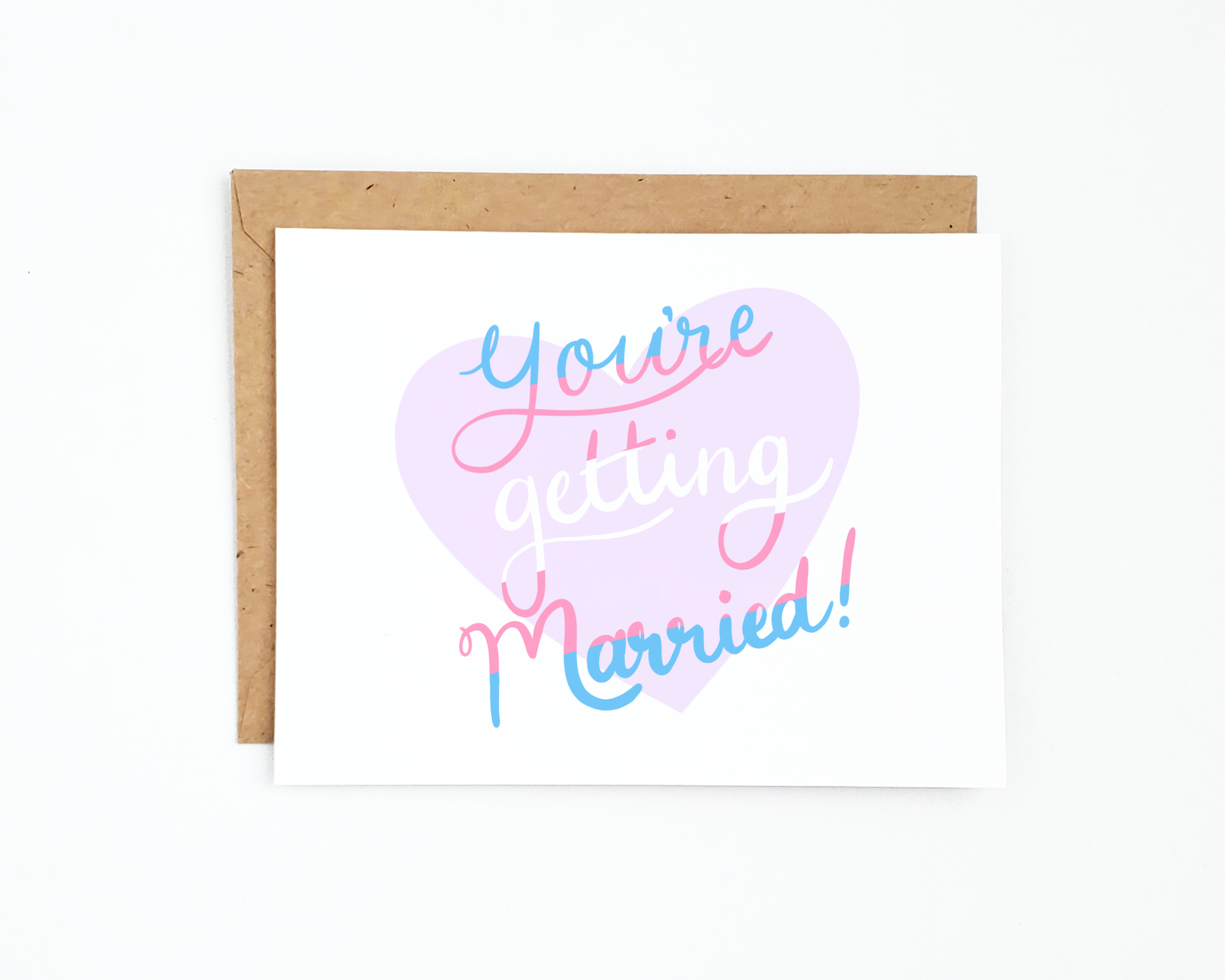 Little Rainbow Paper Co - Getting Married Trans Card Greeting Card Little Rainbow Paper Co