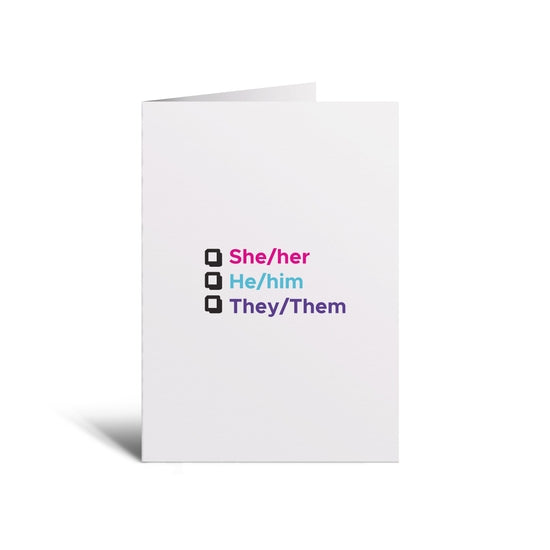 Studio Soph - New Pronouns Greeting Card Greeting Card Studio Soph