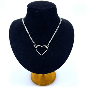 Heart Ring of O Day Collar - Discreet BDSM Collar Day Collar Restrained Grace Sterling Silver