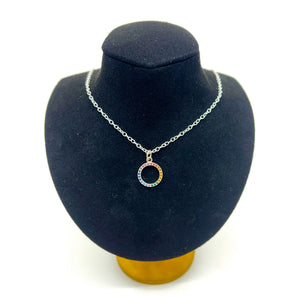 Pavé Rainbow Ring of O Day Collar - Sterling Silver Day Collar Restrained Grace