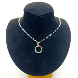 Pavé Rainbow Ring of O Day Collar - Sterling Silver Day Collar Restrained Grace