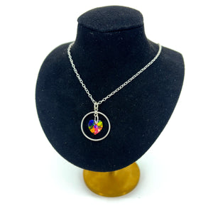 Rainbow Crystal Heart Ring of O Day Collar - Discreet BDSM Collar Day Collar Restrained Grace