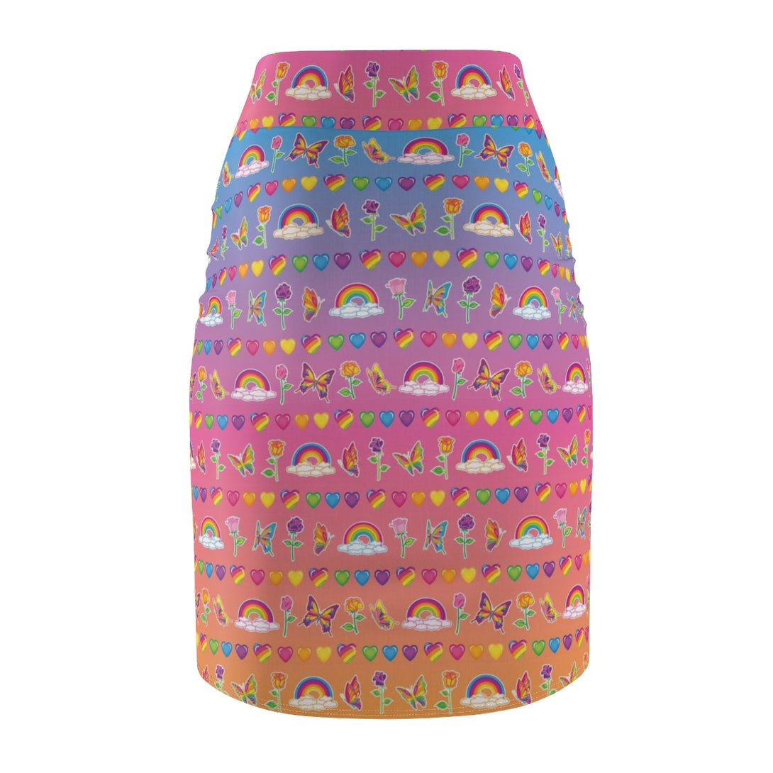 Frankly 90's Sticker Collector Pencil Skirt - XS-2X Skirt Restrained Grace   