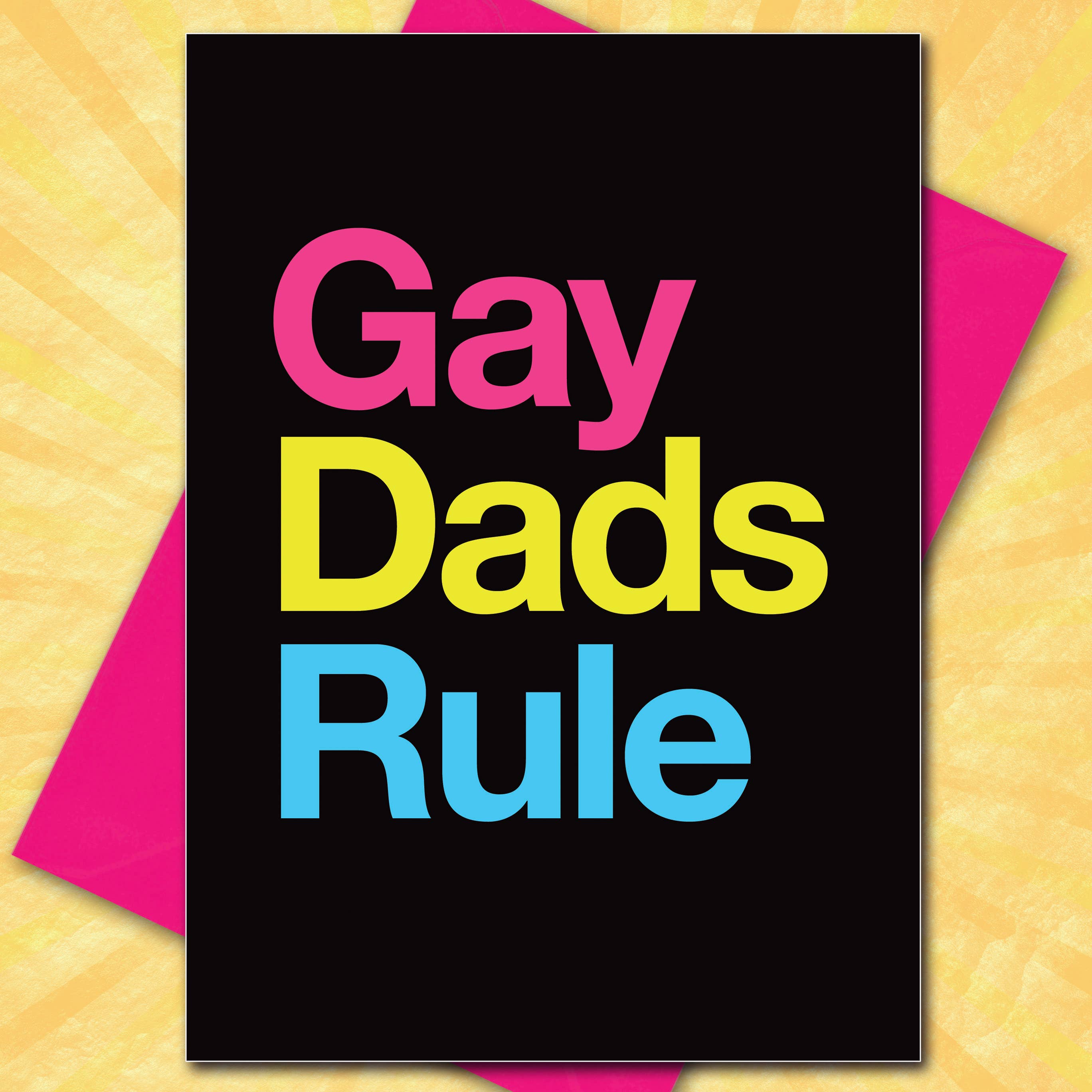 Kweer Cards / Peachy Kings - Gay Dads Rule Card Greeting Card Kweer Cards / Peachy Kings