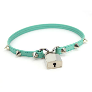 Design Your Own Spiked Locking Mini BDSM Collar Collar Restrained Grace